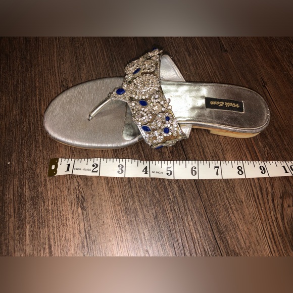 Silver Fancy Sandals with Stones (please see photos for sizing) - Picture 4 of 7